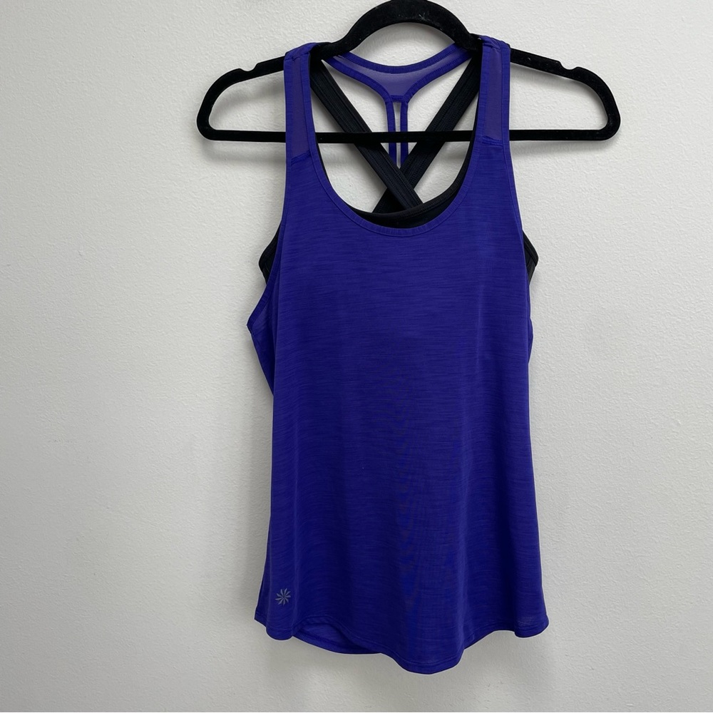 Athleta womens tank top with built in sports bra athletic size XS